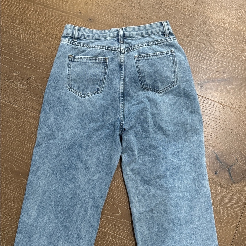 Cider Light Wash High Rise Straight Leg Jeans Size S 90s Style - Picture 5 of 5